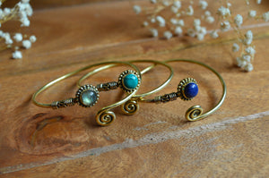 Gemstone bangles www.karmaripon.co.uk