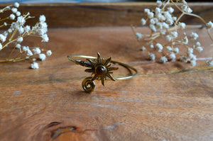 Brass Gemstone metal bracelet www.karmaripon.co.uk