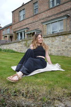 Load image into Gallery viewer, Tanvi Black Jute Trousers www.karmaripon.co.uk