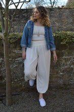 Load image into Gallery viewer, White Italian Yoga/Lounge Pants www.karmaripon.co.uk
