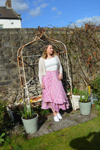 Load image into Gallery viewer, Pink Sari Wrap Skirt