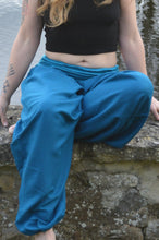 Load image into Gallery viewer, Teal Italian Yoga/Lounge Pants www.karmaripon.co.uk