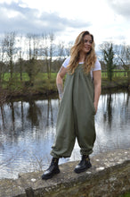 Load image into Gallery viewer, Kaveri khaki Dungarees  www.karmaripon.co.uk
