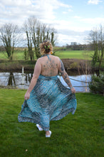 Load image into Gallery viewer, Blue  Daksha Sun Dress www.karmaripon.co.uk