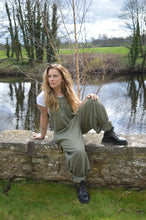 Load image into Gallery viewer, Kaveri khaki Dungarees  www.karmaripon.co.uk
