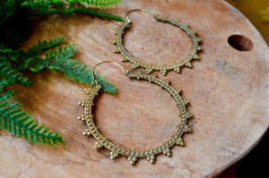 Indian Brass Earrings www.karmaripon.co.uk