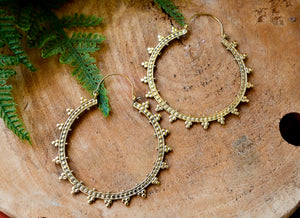 Indian Brass Earrings www.karmaripon.co.uk