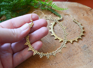 Indian Brass Earrings www.karmaripon.co.uk