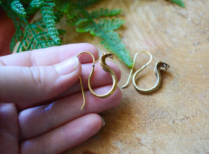 Brass Serpent  Indian Earrings