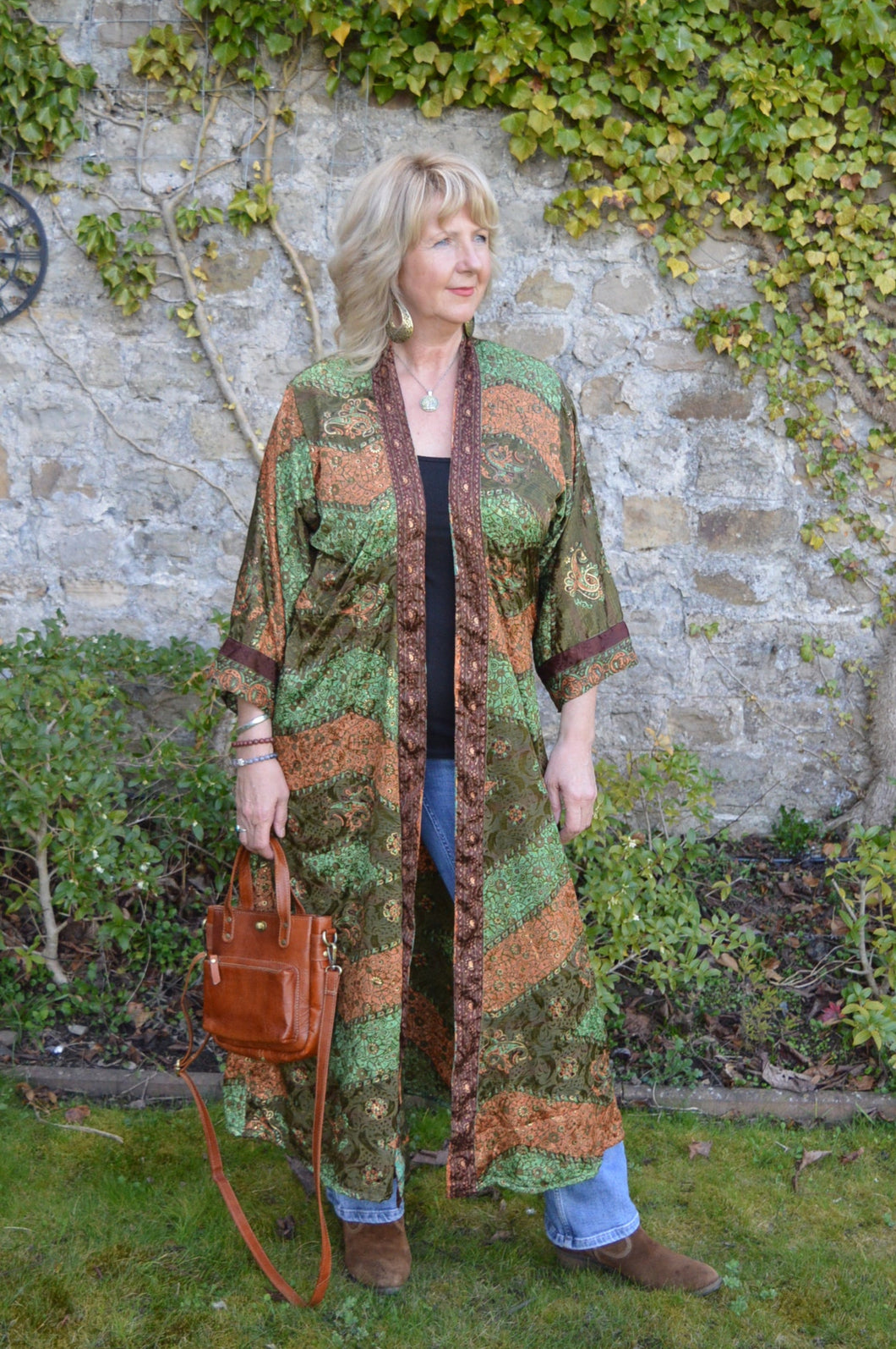 Repurposed Sari Kimono www.karmaripon.co.uk