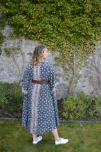 Load image into Gallery viewer, Black Repurposed Sari Laxmi kaftan Dress www.karmaripon.co.uk