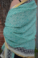Load image into Gallery viewer, Indian block printed Spring Scarfs/shawl www.karmaripon.co.uk