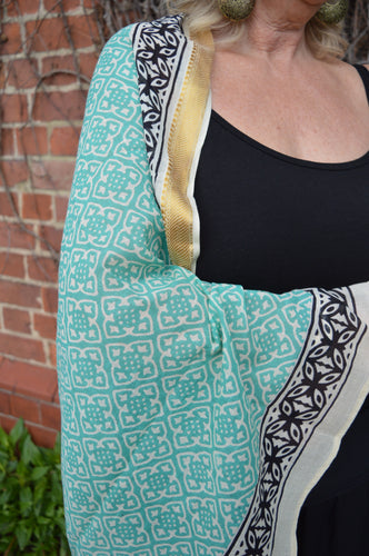 Indian block printed Spring Scarfs/shawl www.karmaripon.co.uk