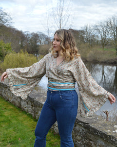 Boho Sleeve Sari Butterfly Top UK 14-18 Size L www.karmaripon.co.uk