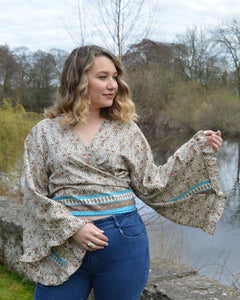 Boho Sleeve Sari Butterfly Top UK 14-18 Size L www.karmaripon.co.uk