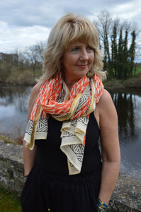 Indian block printed Spring Scarfs/shawl