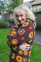 Load image into Gallery viewer, Handmade Crochet Wool Cardigan - Brown