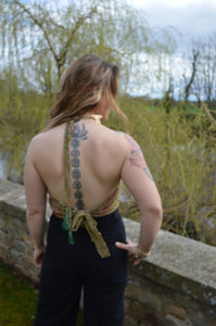 Sage Reversible Choli Top www.karmaripon.co.uk