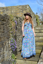 Load image into Gallery viewer, Blue  Daksha Sun Dress www.karmaripon.co.uk
