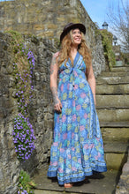 Load image into Gallery viewer, Blue  Daksha Sun Dress www.karmaripon.co.uk