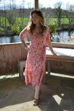 Load image into Gallery viewer, Pink &amp; Orange Spanish Dress www.karmaripon.co.uk