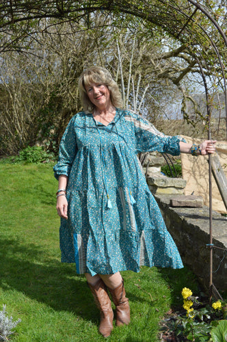 Anika Flowy Cotton Dress  www.karmaripon.co.uk