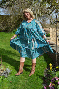 Anika Flowy Cotton Dress  www.karmaripon.co.uk