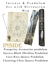Load image into Gallery viewer, Divination Kits - Incense, Divination map and a Pendulum
