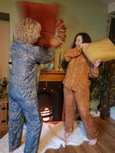 Load image into Gallery viewer, Sari Pyjamas in Blue, Green or Orange
www.karmaripon.co.uk
