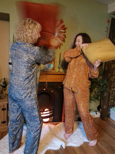 Sari Pyjamas in Blue, Green or Orange
www.karmaripon.co.uk