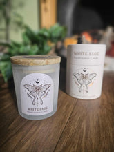 Load image into Gallery viewer, White Sage manifestation Candle www.karmaripon.co.uk