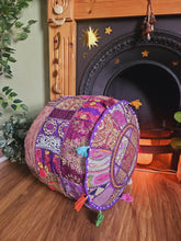 Load image into Gallery viewer, indian pouffe www.karmaripon.co.uk