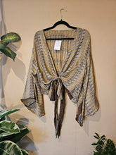Load image into Gallery viewer, Repurposed Sari Butterfly Top UK 14-18 L