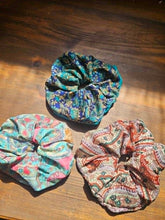 Load image into Gallery viewer, Sari Hair Scrunchies www.karmaripon.co.uk
