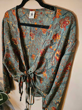 Load image into Gallery viewer, Repurposed Sari Butterfly Top UK 14-18 L