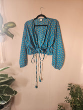 Load image into Gallery viewer, Repurposed Sari Butterfly Top www.karmaripon.co.uk