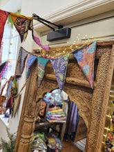 Load image into Gallery viewer, Repurposed Sari Bunting www.karmaripon.co.uk