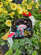 Load image into Gallery viewer, Embroidered Mushroom Pouch Bag www.karmaripon.co.uk