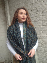 Load image into Gallery viewer, Warm indian shawl with tassels www.karmaripon.co.uk