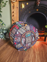 Load image into Gallery viewer, Black Indian Pouffe