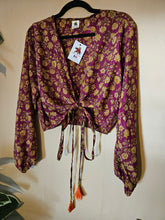 Load image into Gallery viewer, Repurposed Sari Butterfly Top www.karmaripon.co.uk