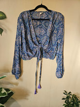Load image into Gallery viewer, Repurposed Sari Butterfly Top www.karmaripon.co.uk