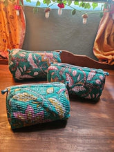 Load image into Gallery viewer, Kantha Stitch Makeup Bags www.karmaripon.co.uk