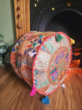 Load image into Gallery viewer, indian pouffe www.karmaripon.co.uk