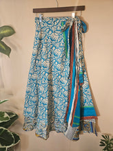 Load image into Gallery viewer, Repurposed Sari Wrap Skirt www.karmaripon.co.uk