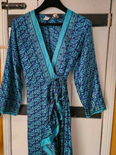 Load image into Gallery viewer, Amrita Boho Frill wrap Dress UK 10-12  www.karmaripon.co.uk