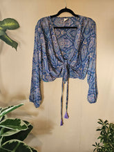 Load image into Gallery viewer, Repurposed Sari Butterfly Top www.karmaripon.co.uk