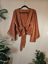 Load image into Gallery viewer, Repurposed Sari Butterfly Top www.karmaripon.co.uk