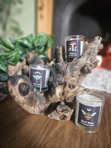Three glass scented candles www.karmaripon.co.uk