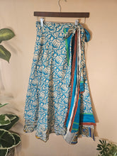Load image into Gallery viewer, Repurposed Sari Wrap Skirt www.karmaripon.co.uk